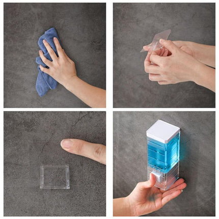 Vegghengt dispenser for såpe og sjampo