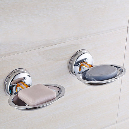 Rund såpeholder med sugekopp, krom