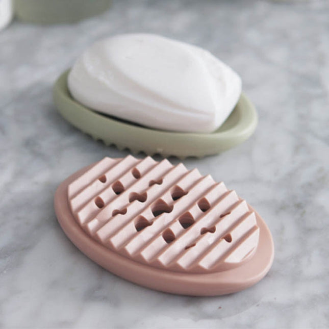 Oval såpeholder i myk silikon