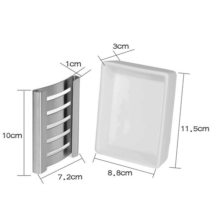 Såpeholder i keramikk og rustfritt stål