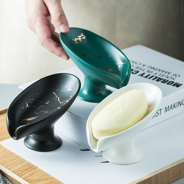 Elegant såpeholder med marmor-look