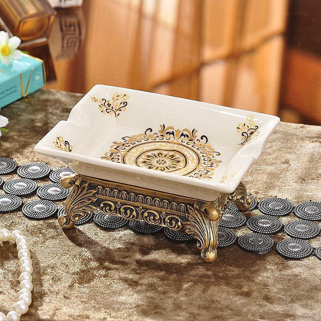 Vintage såpeholder med forgylt base