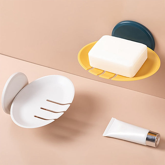 Rund vegghengt såpeholder i sort design