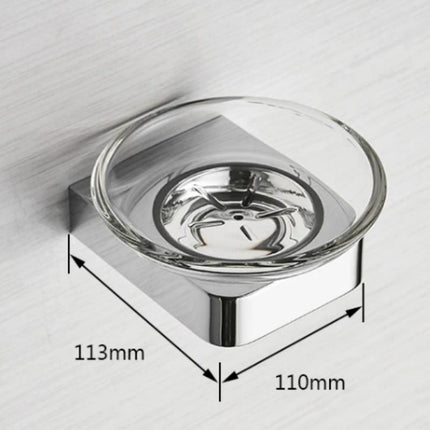 Rund veggmontert såpekopp i krom