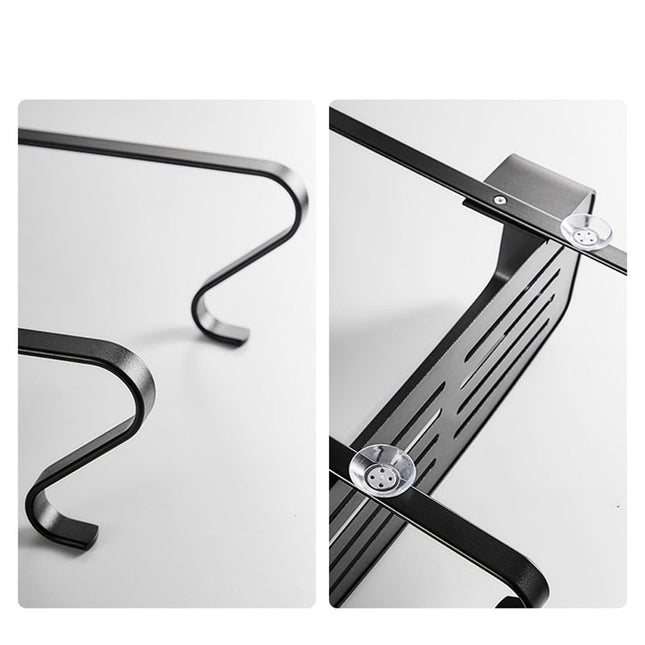 Hengende dusjhylle i svart metall