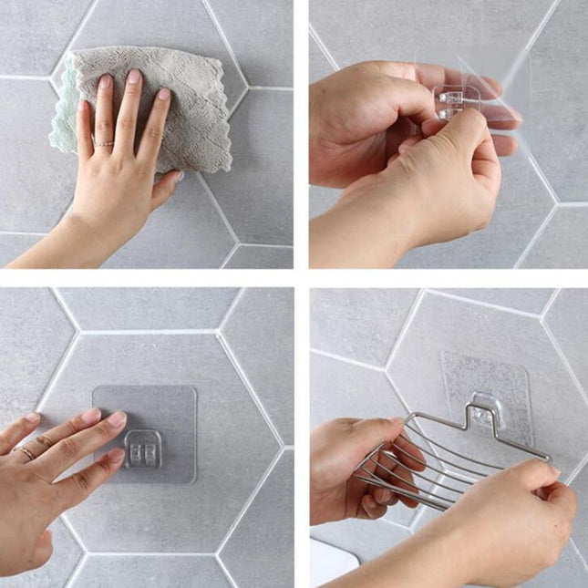 Selvklebende såpeholder i rustfritt stål