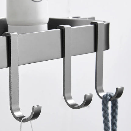 Svart dusjhylle for montering på dusjstang