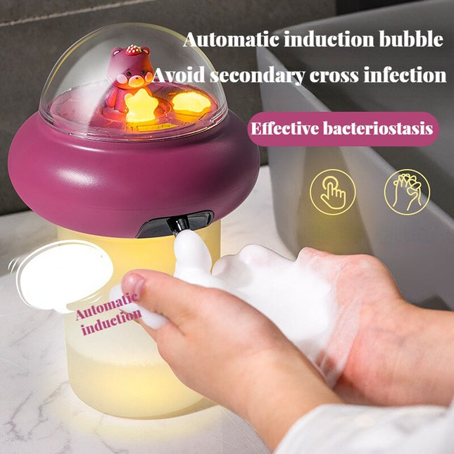 Automatisk lilla såpedispenser for barn