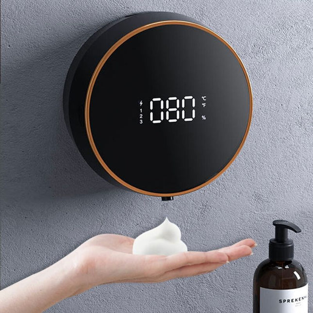 Oppladbar såpedispenser med digitalt display