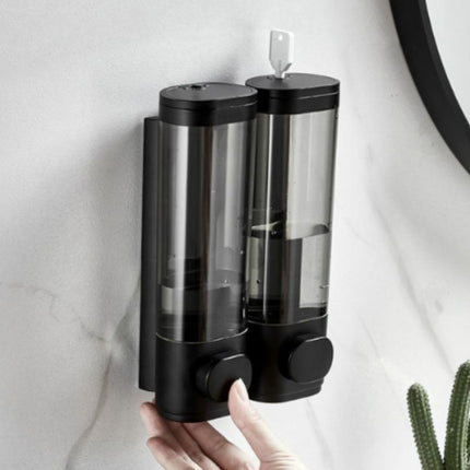 Vegghengt transparent såpedispenser for dusj