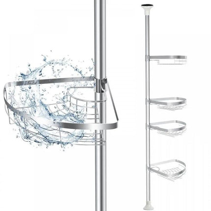 Teleskopisk dusjhylle i rustfritt stål