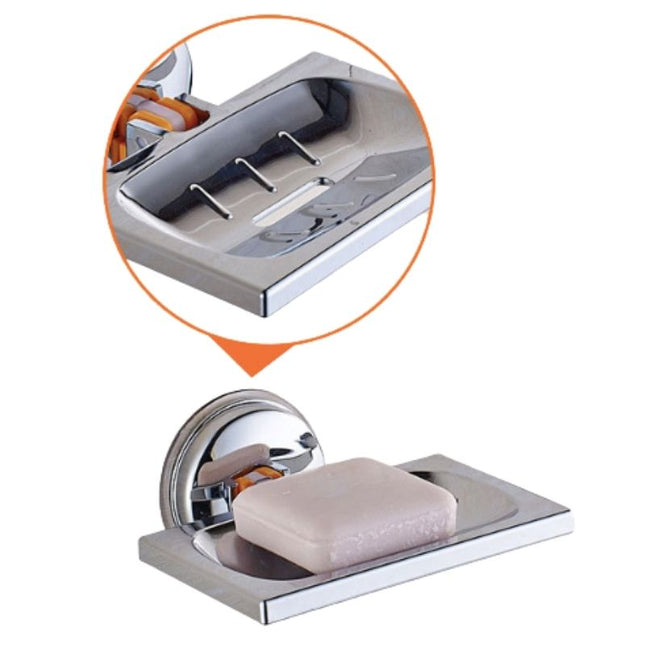 Rektangulær såpeholder til dusj, krom