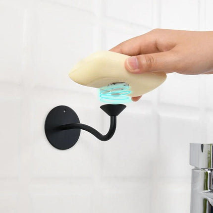 Svart magnetisk såpeholder for vegg