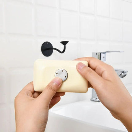 Svart magnetisk såpeholder for vegg