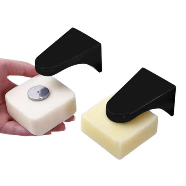Svart magnetisk såpeholder til vegg
