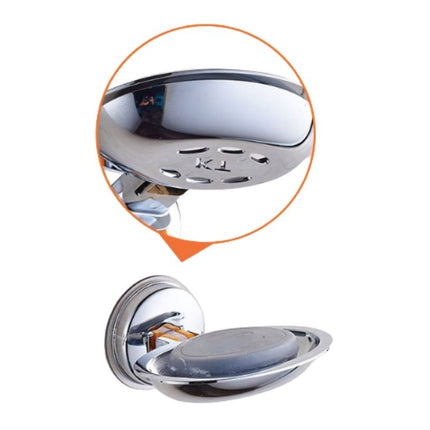 Rund såpeholder med sugekopp, krom