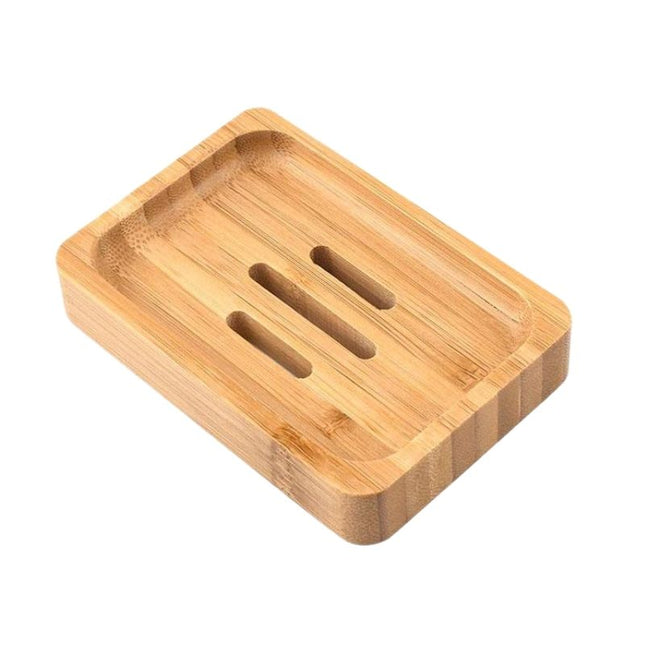 Todelt såpeholder i naturlig bambus