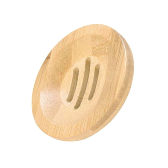 Rund såpeholder i naturlig bambus