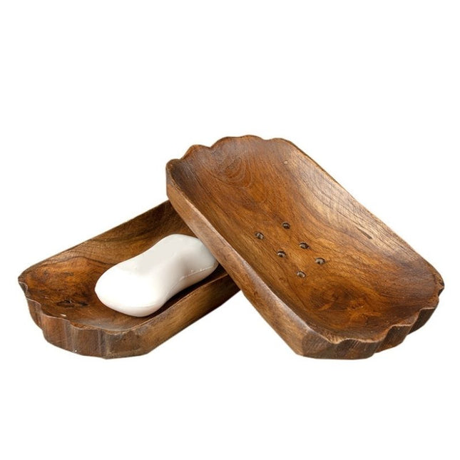 Håndlaget økologisk såpeskål i tre