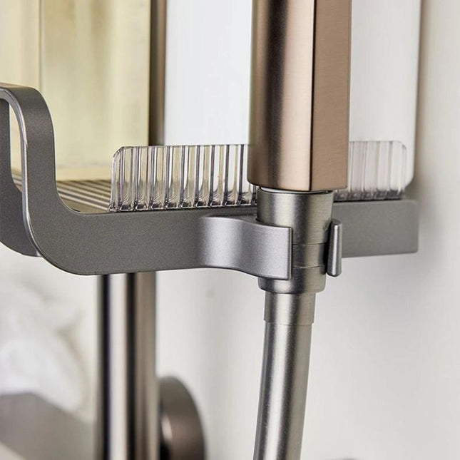 Justerbar hylle for såpe på dusjstang