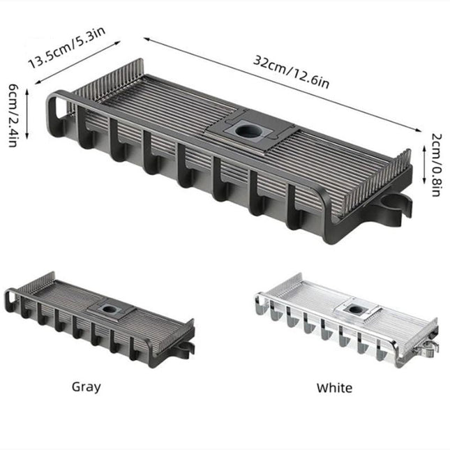 Justerbar hylle for såpe på dusjstang