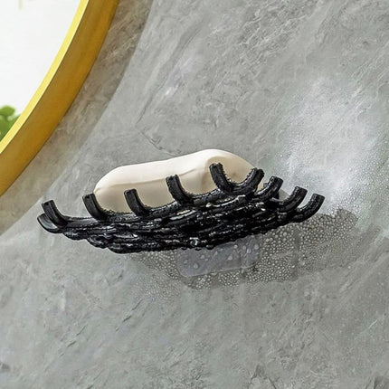 Veggmontert såpeholder med effektiv drenering