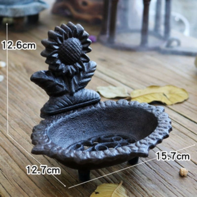 Vintage såpeholder i støpejern med ku