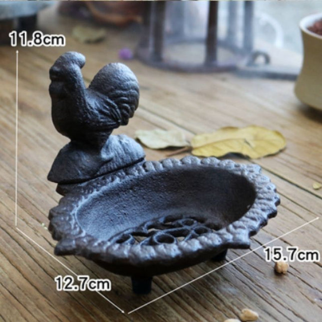 Vintage såpeholder i støpejern med ku