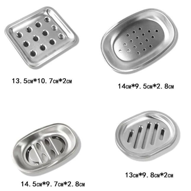 Såpeholder i rustfritt stål med drenering