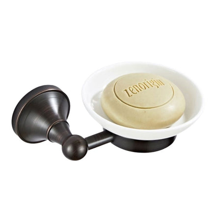 Vegghengt såpeholder i messing og keramikk