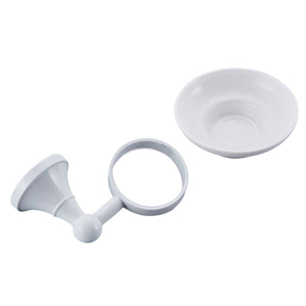 Vegghengt såpeholder i messing og keramikk