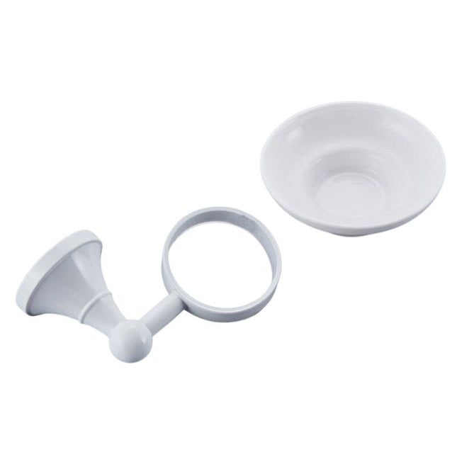 Vegghengt såpeholder i messing og keramikk