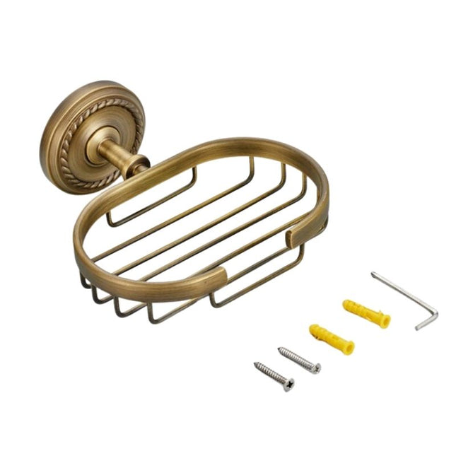 Veggmontert såpekurv i messing design