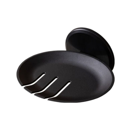 Rund vegghengt såpeholder i sort design