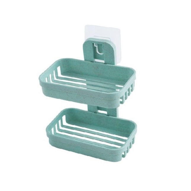 Dobbel selvklebende såpeholder for vegg