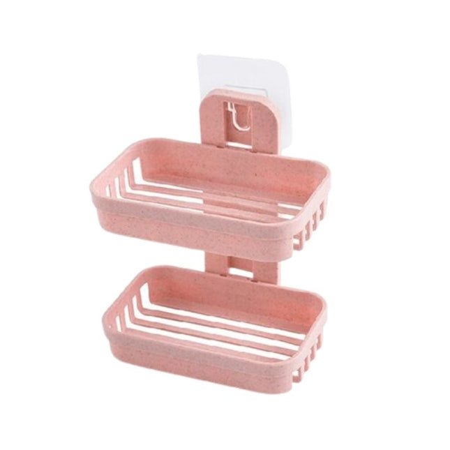 Dobbel selvklebende såpeholder for vegg