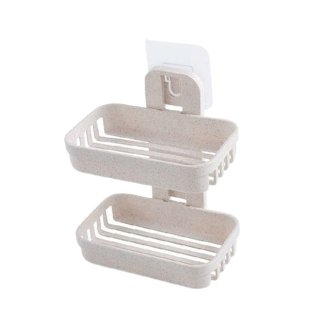 Dobbel selvklebende såpeholder for vegg