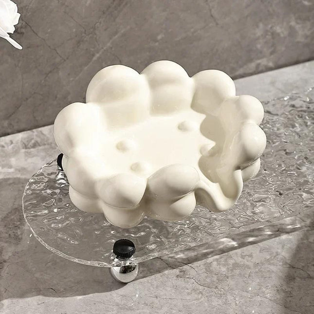 Skyformet keramisk såpeholder for badet