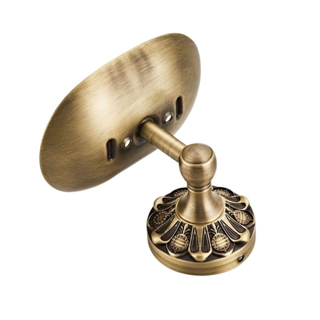 Vegghengt vintage såpeholder i messing