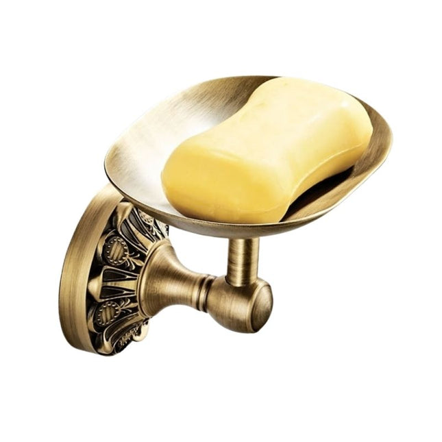 Vegghengt vintage såpeholder i messing