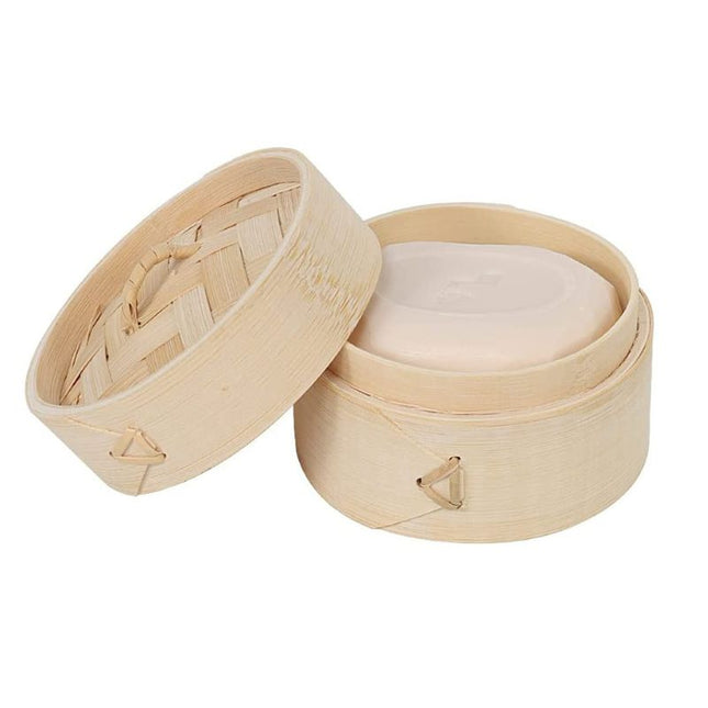 Håndlaget reiseetui for såpestykke i bambus