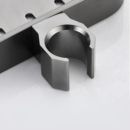 Svart dusjhylle for montering på dusjstang