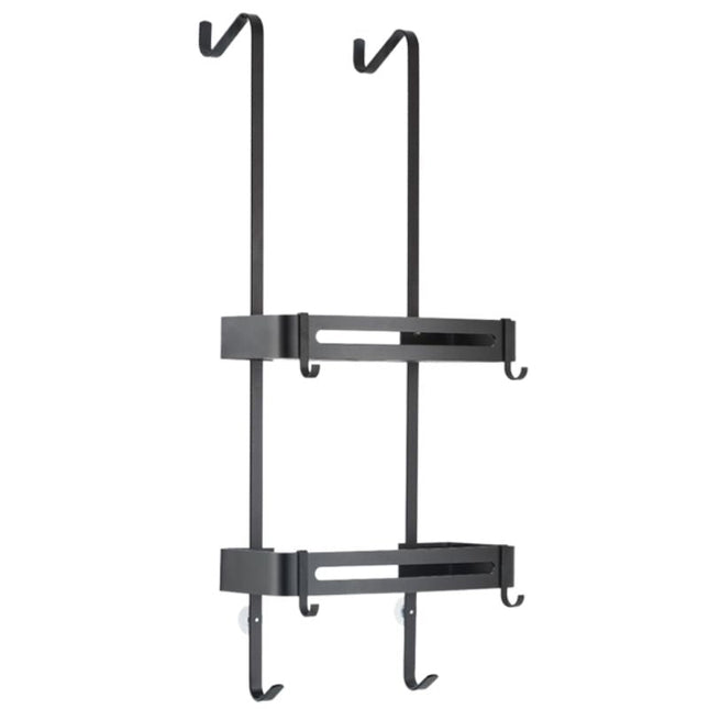 Hengende dusjhylle i svart metall